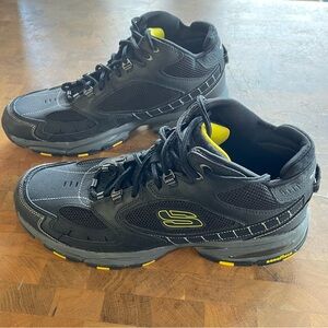 NEW Mens Skechers Vigor 3.0 Training Sneakers Black Leather Mens Size 14 Shoes